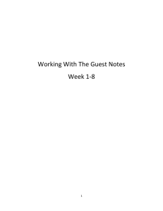 Working With The Guest Notes