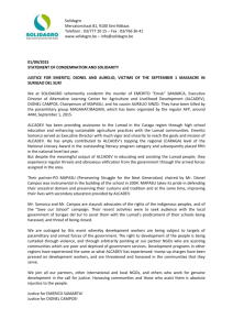 Solidagro 01 09 15 statement of solidarity killings at ALCADEV