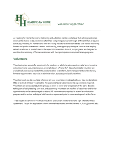 Volunteer application