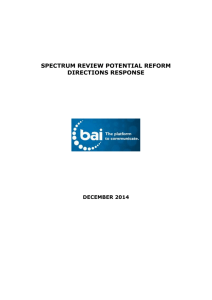 Spectrum Review Potential Reform Directions Response