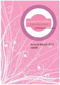 LF-AnnualReport2010rev - The Lambda Foundation for