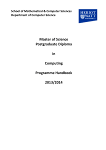 Programme Handbook - Mathematical & Computer Sciences