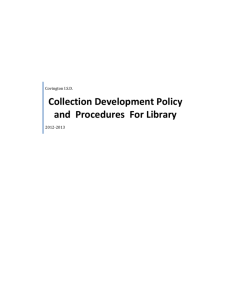 Covington Library Policy - Covington Independent School District