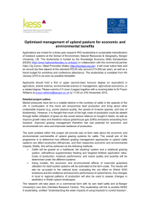 PhD studentship in sustainable intensification of livestock systems