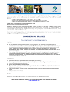 commercial trainee
