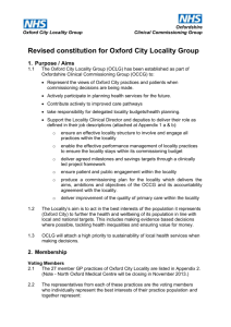 Revised constitution for Oxford City Locality Group