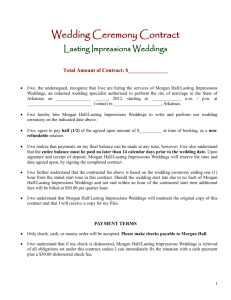 Contract for the Wedding Minister Services of: