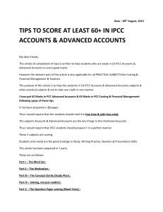 tips to score at least 60+ in ipcc accounts & advanced