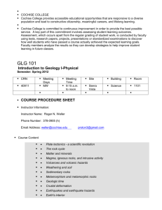 GLG 101Course Procedure Sheet