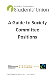 Society Committee Roles