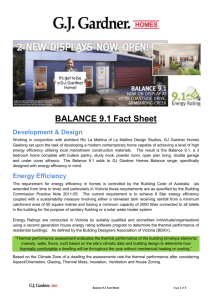 BALANCE 9.1 Fact Sheet - Sustainable House Day