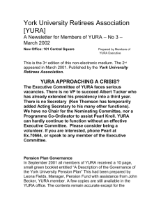 03 March 2002 - York University Retirees Association