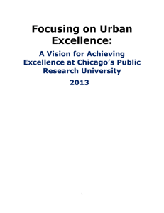 Focusing On Urban Excellence - University of Illinois at Chicago