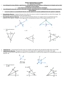 Chapter 5 Relationships in Triangles