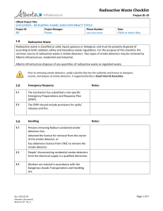 EMS Radioactive Checklist Template - Alberta Ministry of Infrastructure