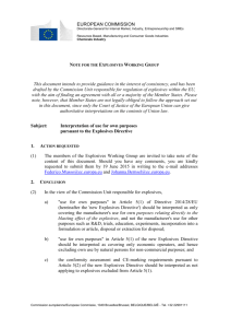 EU-Commission on T&T Interpretation of use for own purposes