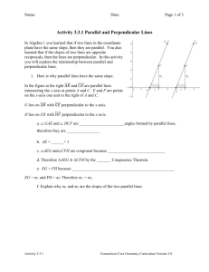 Activity 3.3.1 Parallel and Perpendicular Lines