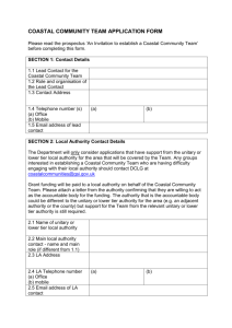 Coastal Community Teams: application form
