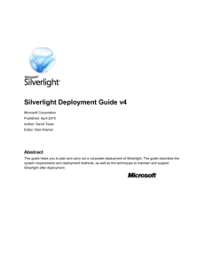 Silverlight 4 Deployment Guide - Center
