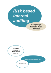 Risk based internal auditing - compiling a risk and audit universe