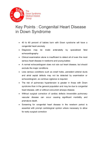 Keypoints- congenital heart disease in Down syndrome
