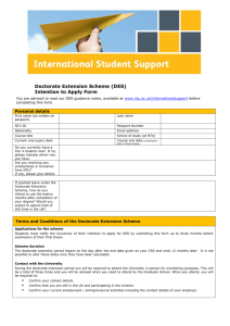 DES intention to apply form - Nottingham Trent University