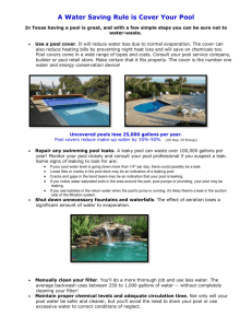 July - Pool Water Saving Tips