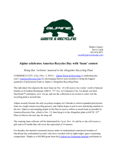 `foam` contest, Nov 5, 2015 - Alpine | Waste & Recycling