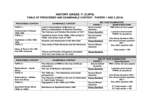 History Grade 11 Exam Guideline