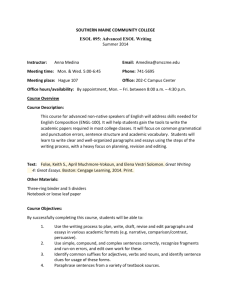 Advanced ESOL Writing - My SMCC