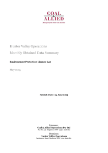 Hunter Valley Operations Environmental Protection