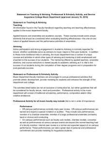 Statement on Teaching & Advising, Professional & Scholarly Activity