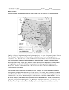 The Dust Bowl Passage and Map Interpretation - pams