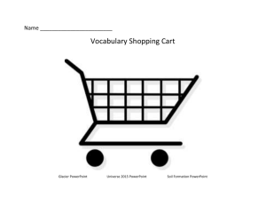 Name Vocabulary Shopping Cart Glacier PowerPoint Universe 2015