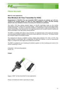 New Miniature Air Flow Transmitter for HVAC