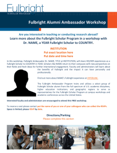 - Fulbright Scholar Program
