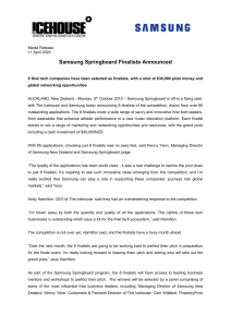 Samsung Springboard Finalists Announced