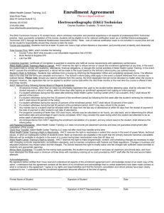 EKG Enrollment Agreement - Allied Health Career Training, LLC