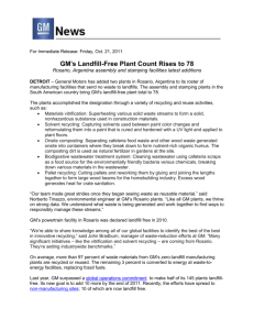 GM`s Landfill-Free Plant Count Rises to 78 - GM Media