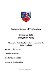 Electronic Data Encryption Policy 2015