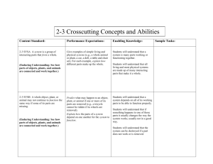 2-3 Crosscutting Concepts and Abilities Content Standard