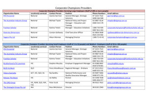 DOCX file of Corporate Champions Providers List (0.02