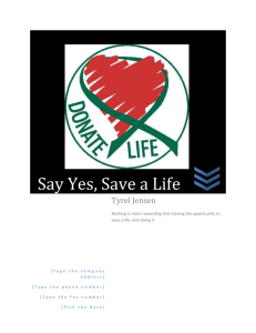 Say Yes, Save a Life