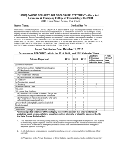 Campus Security Reports - Lawrence and Company College of