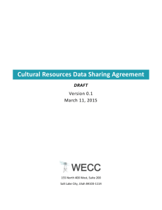 Cultural Resources Data Sharing Agreement