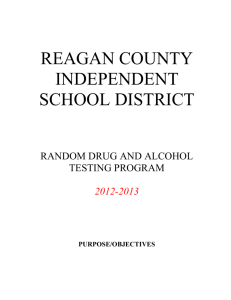 Random Drug Testing - Reagan County Independent School District