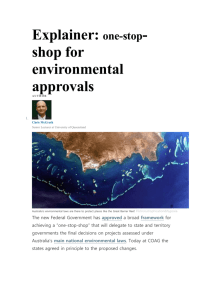 Explainer: one-stop-shop for environmental approvals