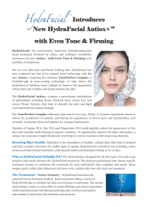 Introduces New HydraFacial Antiox+™ with Even