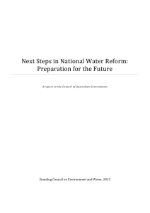 Next Steps in National Water Reform