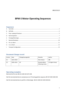 BPM-5 Motor Operating Sequences